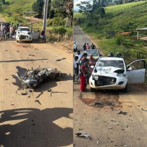 VÍDEO: Motociclista fica ferido após colisão frontal em ladeira no Sulzinho, interior de Vereda