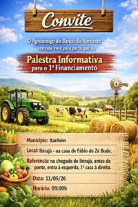 Agroamigo realizará palestra informativa sobre primeiro financiamento rural em Ibirajá
