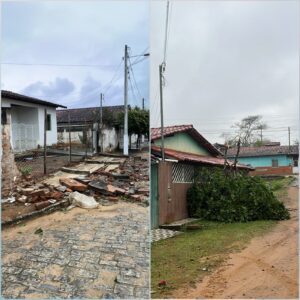 Forte temporal causa danos em Batinga e mobiliza força-tarefa da Prefeitura de Itanhém