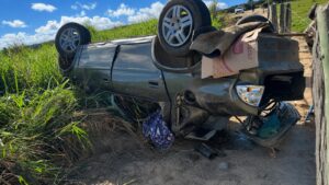 Capotamento na BA-290 deixa motorista em estado grave; vitímas são do interior de Vereda